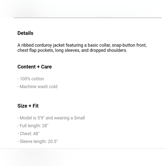 Forever 21 Corduroy Snap Button Jacket - Picture 5 of 7